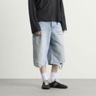 Acne Studios Men's Judda Ripped Denim Shorts in Light Blue