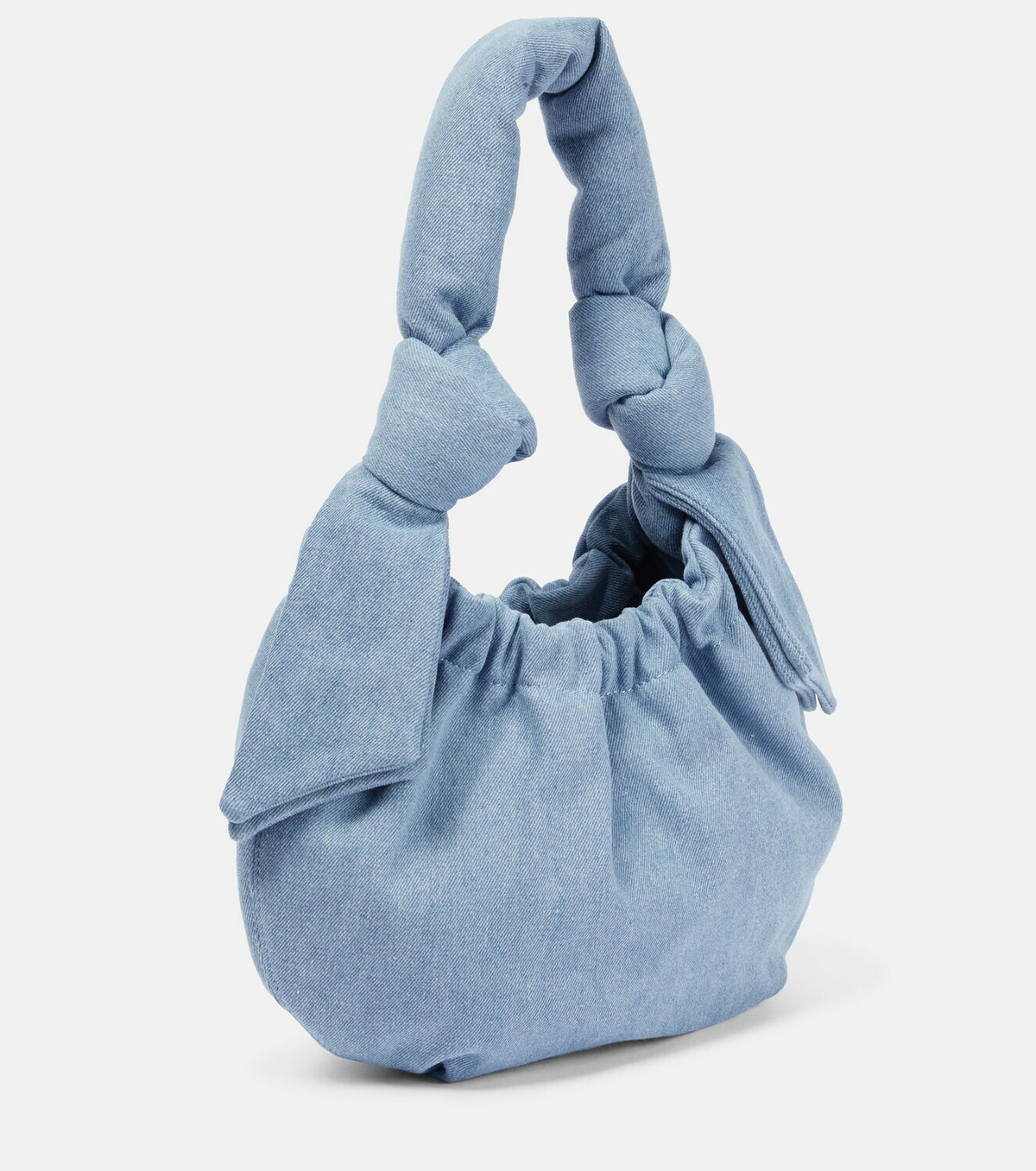 Ganni Occasion Ruched Top Handle Bag - Pale Banana | Garmentory