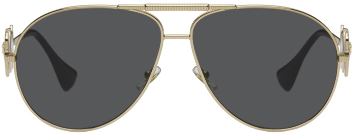 Photo: Versace Gold Medusa Biggie Pilot Sunglasses