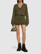 THE ATTICO Long Sleeve Mini Sweatshirt Dress