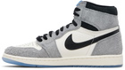 Nike Jordan Gray & White Air Jordan 1 Retro High OG Sneakers