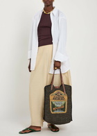 Anya Hindmarch Filippo Berio Raffia and Leather Tote bag - Khaki - One Size