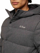 MC2 Saint Barth Grey Wooly Hooded Down Jacket Baxter