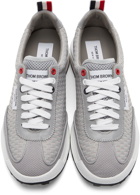 Thom Browne Grey Mesh Tech Runner Sneakers