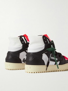 Off-White - 3.0 Off-Court Leather and Canvas High-Top Sneakers - Black