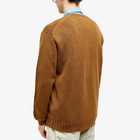 Auralee Men's Washed French Merino Knit in Brown