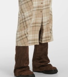 The Attico Checked cotton-blend shirt dress