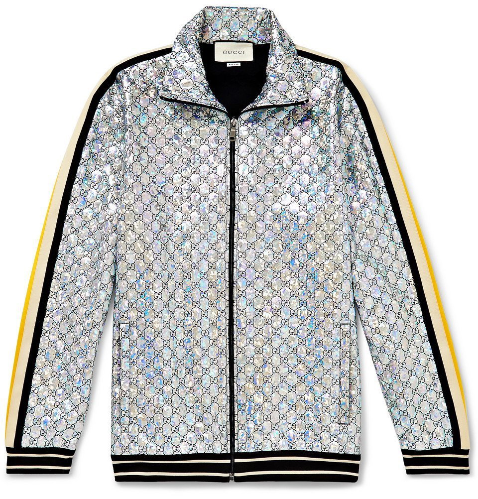 Gucci Webbing-Trimmed Logo-Print Stretch-Jersey Hooded Jacket - Men - Sand Coats And Jackets - S
