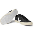 Veja - Campo Rubber-Trimmed Full-Grain Leather Sneakers - Black