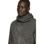 Boris Bidjan Saberi Grey Zip-Up Hoodie