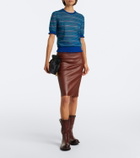 Stouls Gilda leather midi skirt