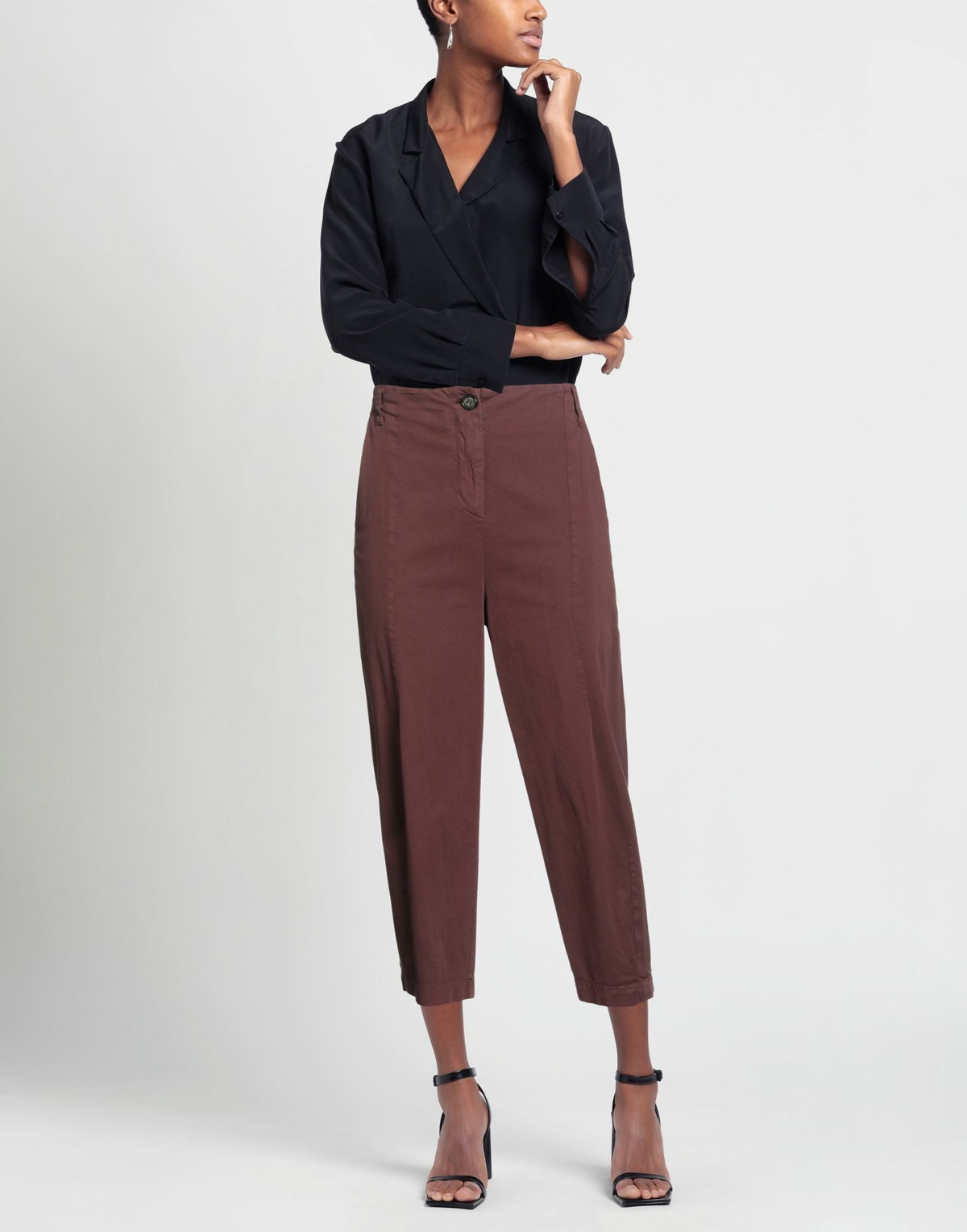 Alessia Santi Womens Pants Burgundy