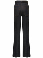 FERRAGAMO - High Rise Denim Straight Jeans