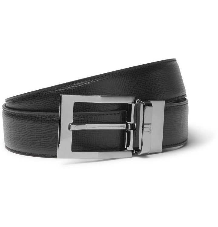 Photo: Dunhill - 3.5cm Black Cross-Grain Leather Belt - Men - Black