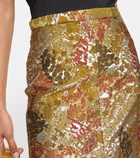 Dries Van Noten Floral jacquard midi skirt