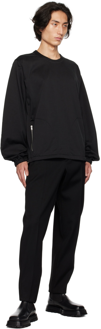 Jil Sander Black Zip Sweatshirt