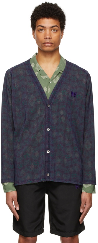 Photo: Needles Purple & Green Mesh Cardigan