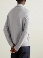 Johnstons of Elgin - Wool Zip-Up Sweater - Gray
