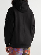 Stone Island - Ghost Logo-Appliquéd Cotton-Jersey Hoodie - Black