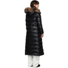 Moncler Black Down Hudson Long Coat