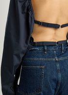 Bettter X Icons Open-back Cotton-blend Shirt Navy