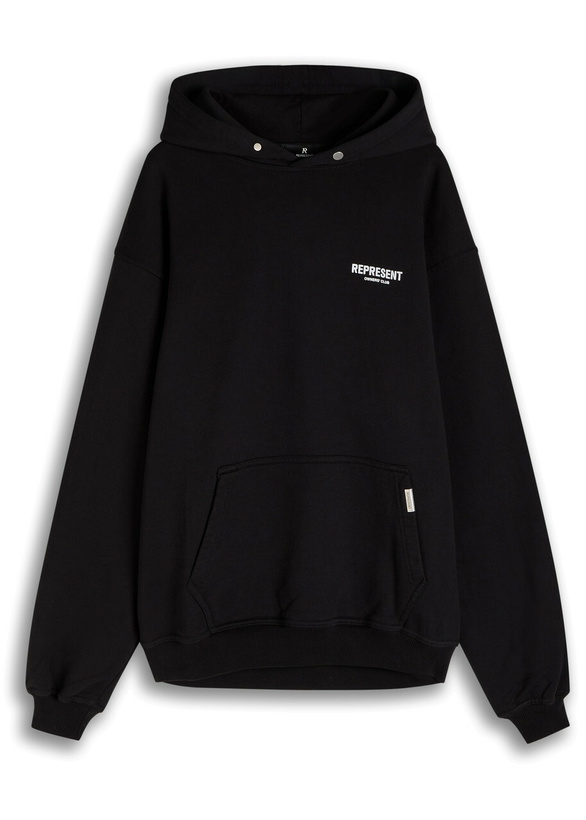 Photo: Represent Owners Club Hooded Cotton Sweatshirt Black
