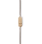 Fendi - Logo-Embossed Palladium-Plated and Gold-Tone Necklace - Silver