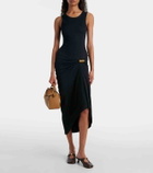 Loewe Tank gathered cotton-blend midi dress