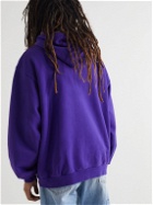 Marni - Logo-Print Cotton-Jersey Hoodie - Purple