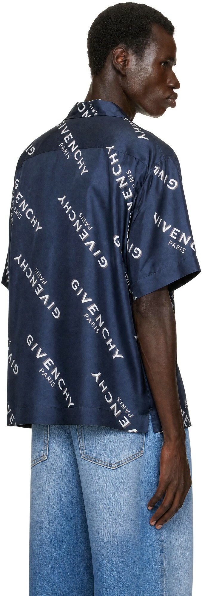 Givenchy Navy Bowling Shirt