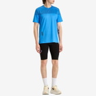 SOAR Men's Printed Tech T-Shirt in Blue/Navy Stripe