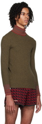 Wales Bonner Khaki Fusion Turtleneck