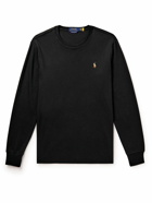 Polo Ralph Lauren - Logo-Embroidered Cotton-Jersey T-Shirt - Black