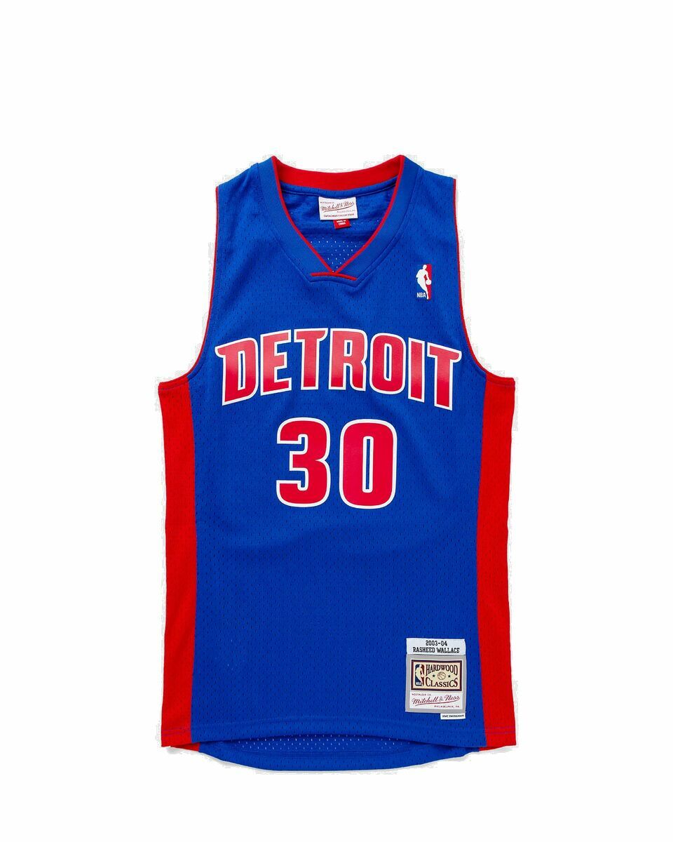 Photo: Mitchell & Ness Nba Swingman Jersey Detroit Pistons 2003 04 Rasheed Wallace #30 Blue - Mens - Jerseys