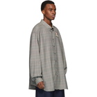 Gucci Grey Plaid Flying Pig Shirt