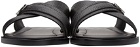 Giorgio Armani Black Logo Sandals