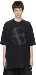 VETEMENTS Black Reverse Anarchy T-Shirt