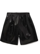 BOTTEGA VENETA - Wide-Leg Leather Shorts - Black