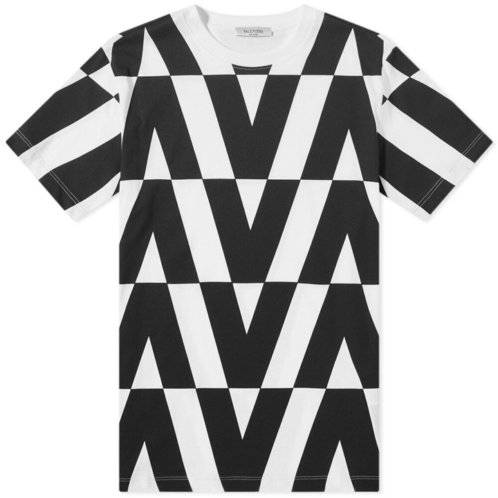 Photo: Valentino Men's Optical Logo T-Shirt in Ivory/Black