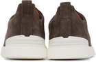 ZEGNA Brown Triple Stitch Sneakers