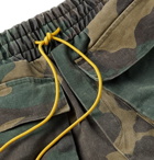 Rhude - Camouflage-Print Cotton Drawstring Cargo Shorts - Green