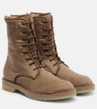 Max Mara Baker cashmere combat boots