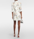 Zimmermann Lace-trimmed floral linen minidress