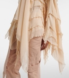 Blumarine Ruffled scarf-detail georgette blouse