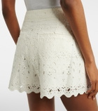 Frame Paisley Eyelet broderie anglaise cotton shorts