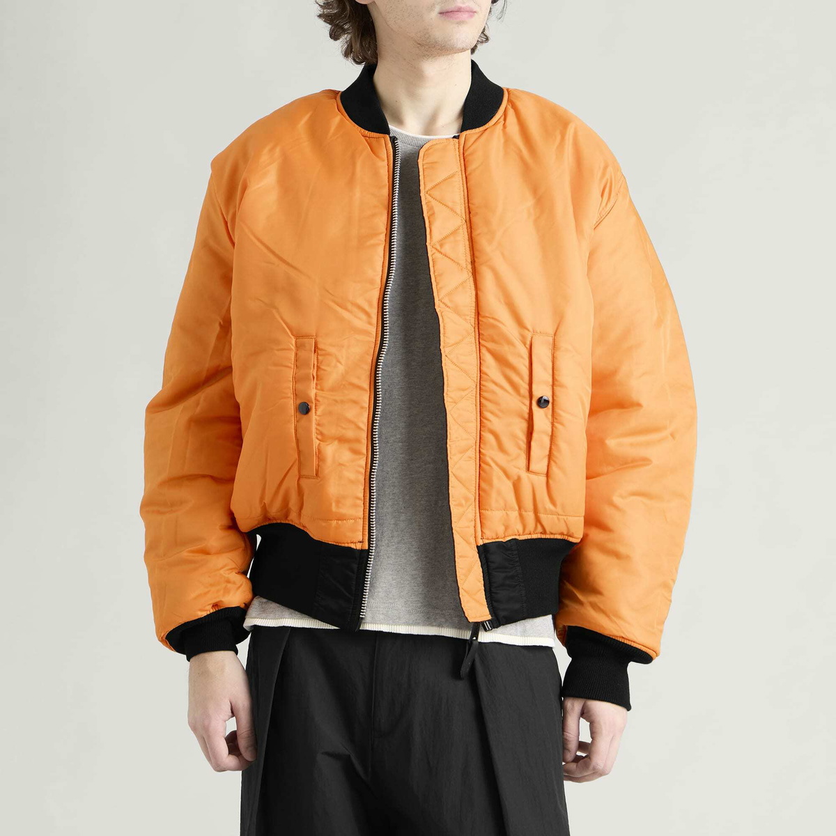 Alpha Industries Men's MA-1 Heritage Bomber Jacket in Black/Black