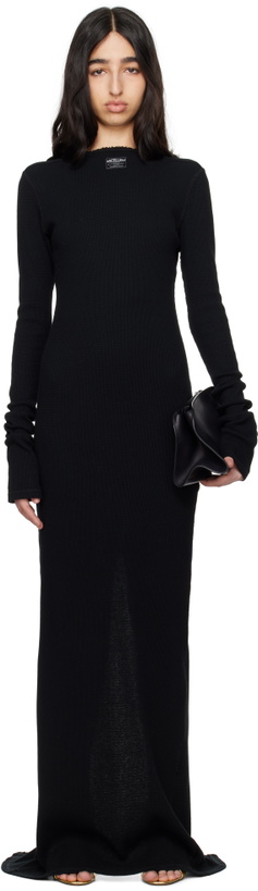 Photo: Commission Black Reversed Henley Maxi Dress