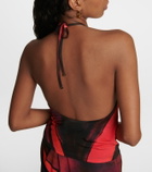 Louisa Ballou - Printed halterneck top
