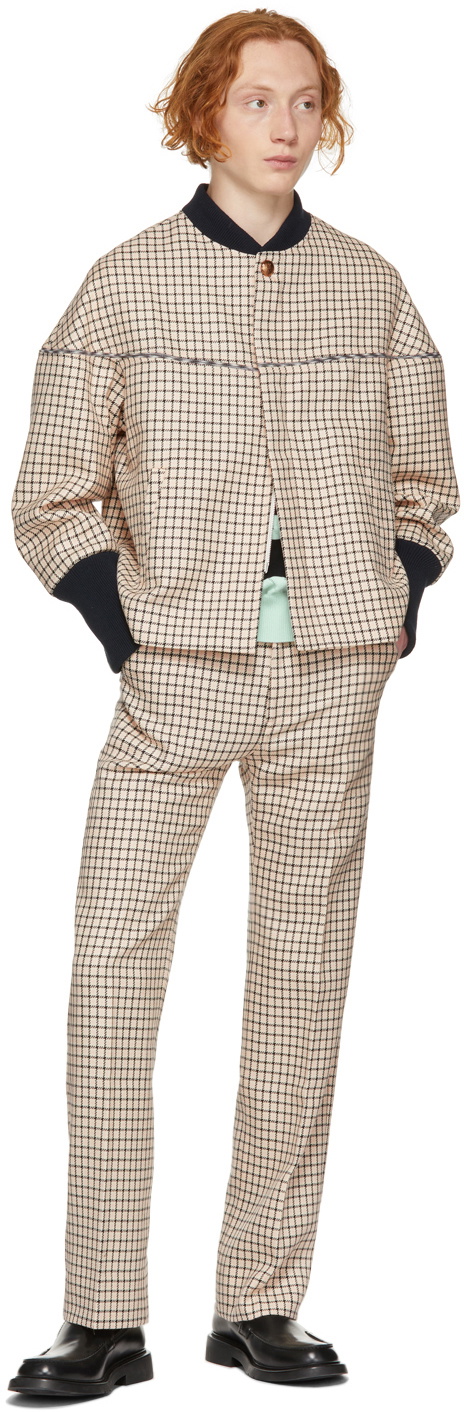 Stefan Cooke Pink & Black Wool Sport Jacket Stefan Cooke Stefan Cooke Pink & Black Wool Sport Jacket Stefan Cooke