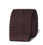 Canali - 6cm Knitted Silk Tie - Men - Brown